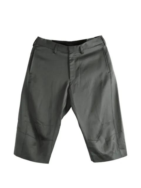 panelled wool shorts by OMAR AFRIDI