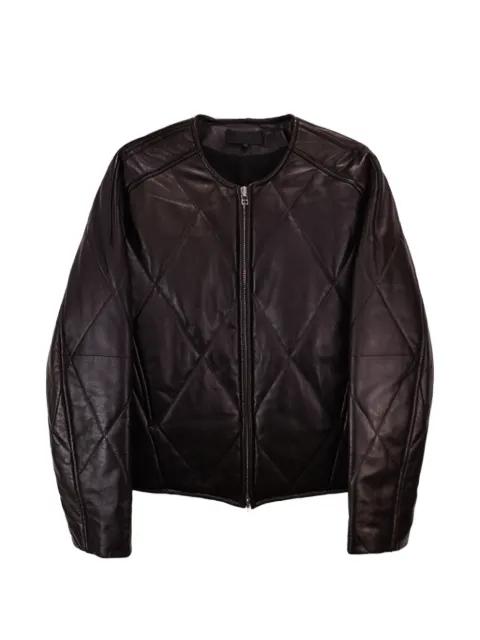 quilted leather jacket by OMAR AFRIDI