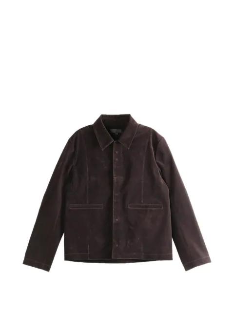 velvet-effect shirt jacket by OMAR AFRIDI