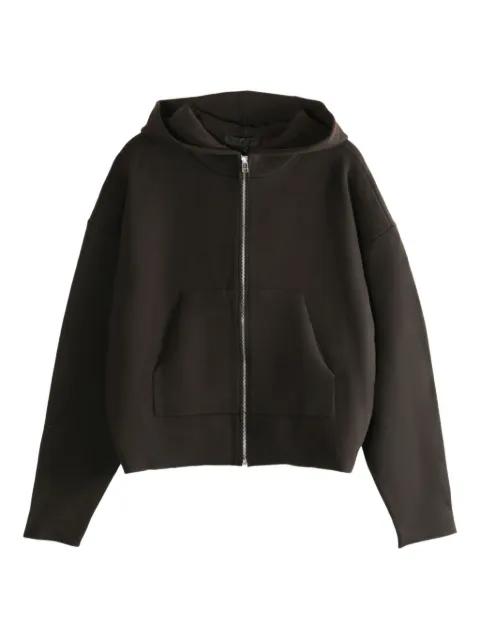 zip-up wool hoodie by OMAR AFRIDI