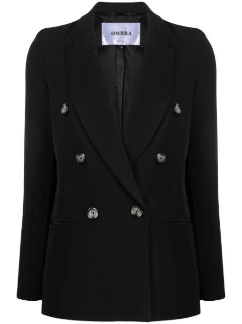 double-breasted notched-lapels blazer by OMBRA MILANO