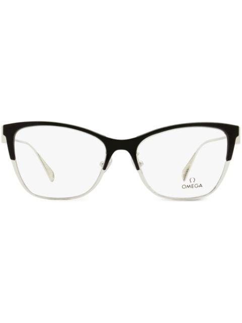 butterfly-frame glasses by OMEGA EYEWEAR