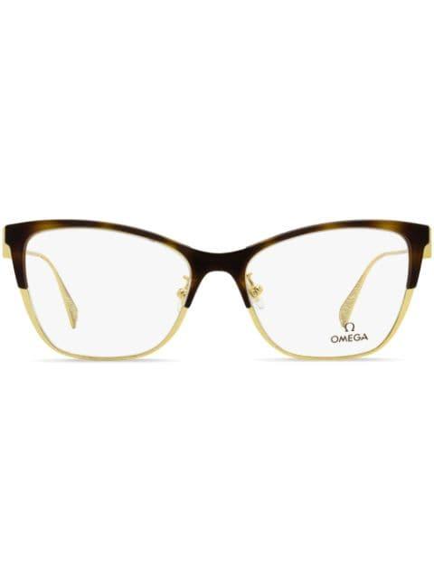 butterfly-frame glasses by OMEGA EYEWEAR