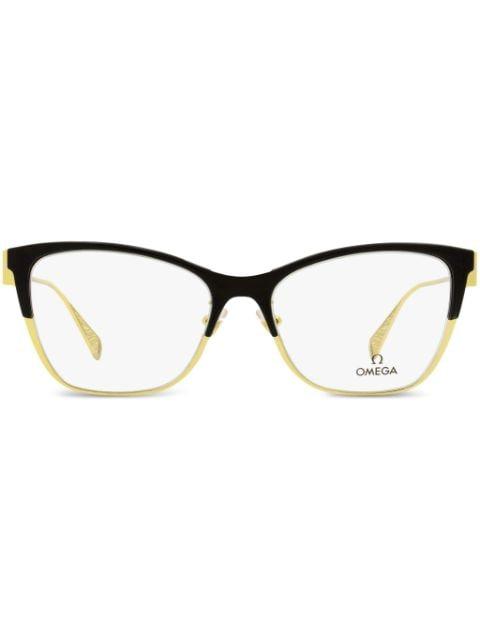 butterfly-frame glasses by OMEGA EYEWEAR
