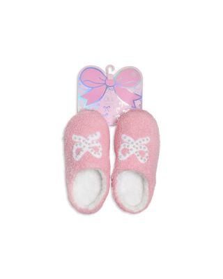 Girls' Bow Pearl Plush Slippers by OMG ACCESSORIES
