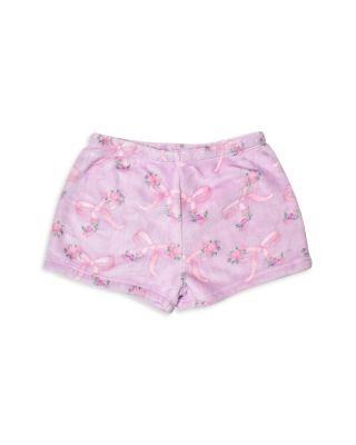 Girls' Floral Bow Cozy Pajama Shorts by OMG ACCESSORIES