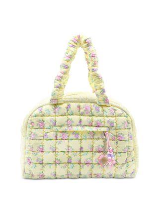 Girls' Floral Print Scrunch Medium Duffel Bag by OMG ACCESSORIES