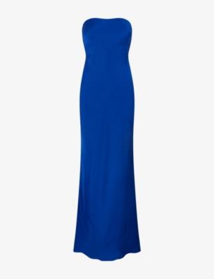 Amdra Strapless Satin Maxi Dress by OMNES