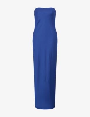 Amdra Strapless Satin Maxi Dress by OMNES