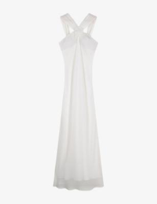 Amelie Rosette-Embellished Woven Maxi Dress by OMNES
