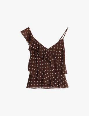 Francie Polka-Dot Woven Top by OMNES