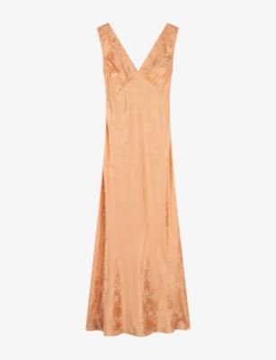 Iris Floral Jacquard Woven Maxi Dress by OMNES