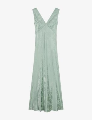 Iris Floral-Jacquard Woven Maxi Dress by OMNES