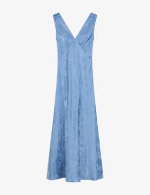 Iris Floral-Jacquard Woven Maxi Dress by OMNES