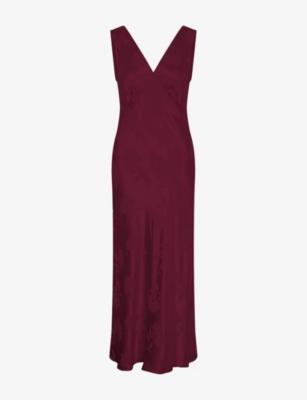 Iris Jacquard Satin Maxi Dress by OMNES