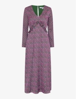 Jaspiya floral-pattern recycled-polyester maxi dress by OMNES