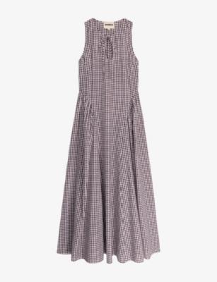 Margate Gingham-Print Cotton Maxi Dress by OMNES