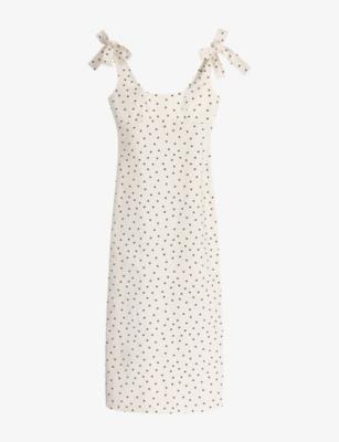 Morgane Polka Dot Cotton Midi Dress by OMNES