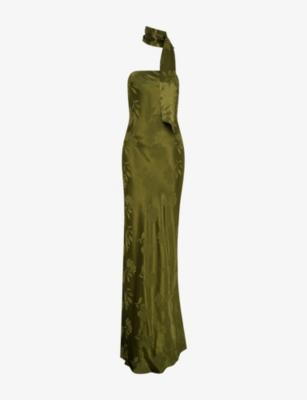 Myla Strapless Satin Maxi Dress by OMNES