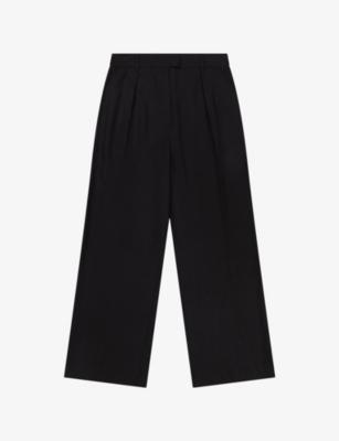 Pearl Wide-Leg Linen-Blend Trousers by OMNES