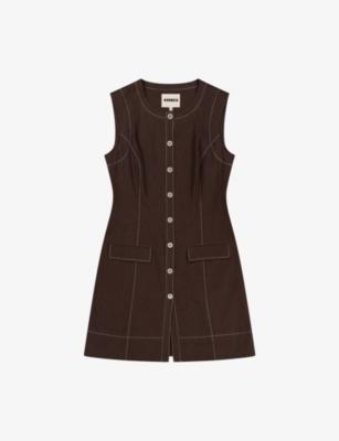 Raphi Button-Front Linen-Blend Mini Dress by OMNES