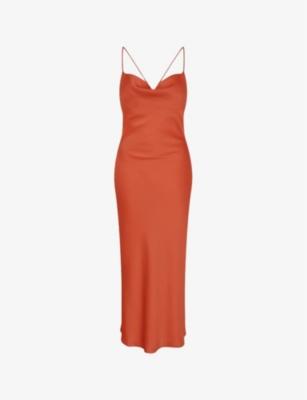Riviera Sleeveless Satin Midi Dress by OMNES