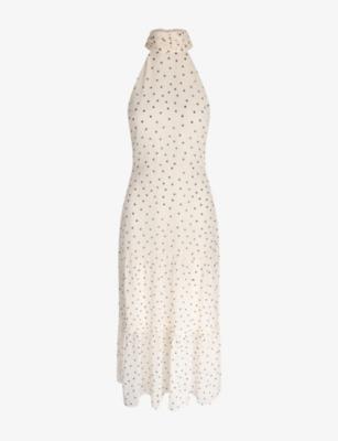 Romeo Polka-Dot Chiffon Maxi Dress by OMNES