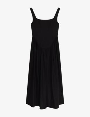 Suri Square-Neck Linen-Blend Maxi Dress by OMNES