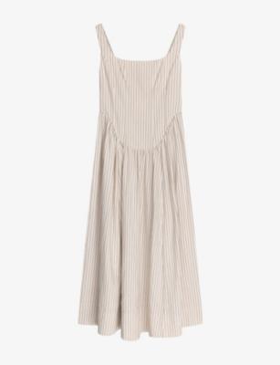 Suri Striped Linen-Blend Maxi Dress by OMNES
