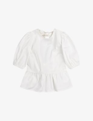 Tiana Puff-Sleeve Cotton Top by OMNES