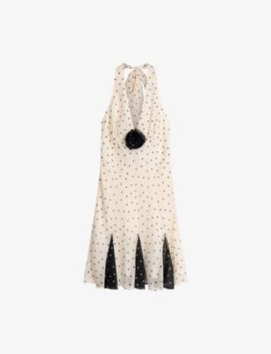 Vivi Polka-Dot Woven Mini Dress by OMNES