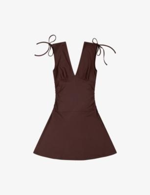 Zaneta V-Neck Stretch-Jersey Mini Dress by OMNES