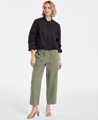 Women's Twill Bubble-Hem Bomber Jacket, Exclusively at Macy's by ON 34TH Women's Twill Bubble-Hem Bomber Jacket, Exclusively at Macy's by ON 34TH
