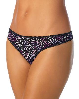 Printed Hipster Thong by ON GOSSAMER