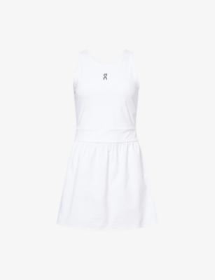 Court Split Logo-Print Stretch-Woven Mini Dress by ON RUNNING