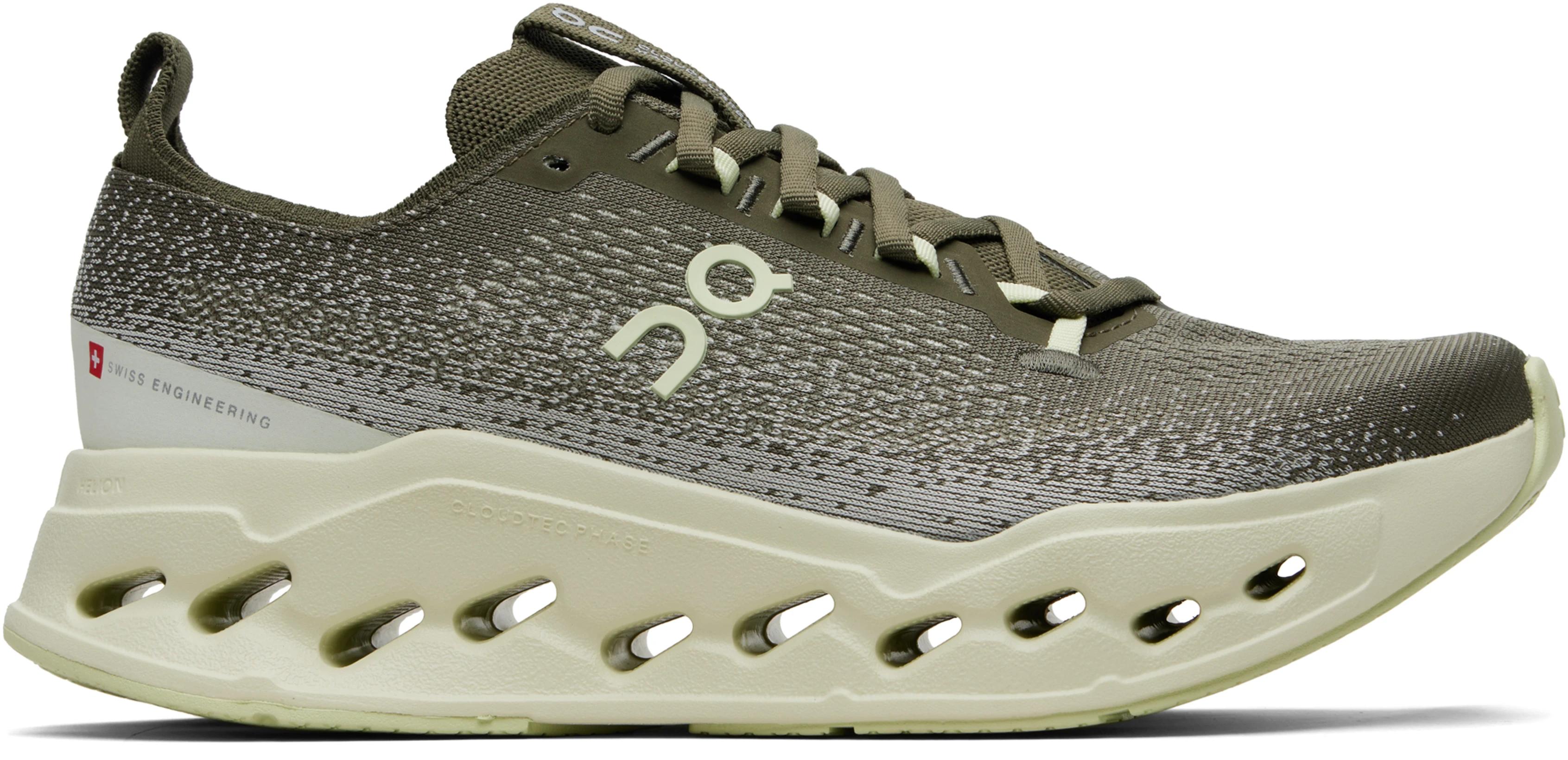 Green & Khaki Cloudsurfer Max Sneakers by ON RUNNING