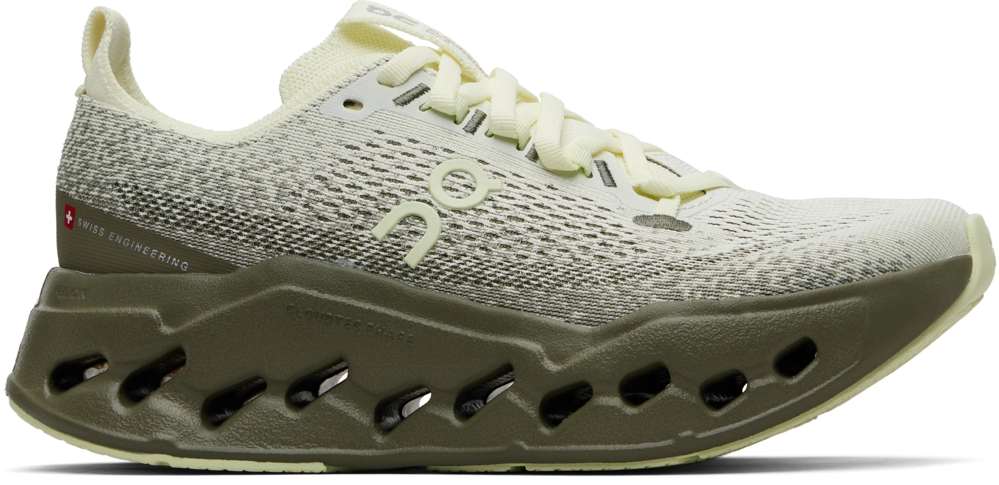 Green & Khaki Cloudsurfer Max Sneakers by ON RUNNING