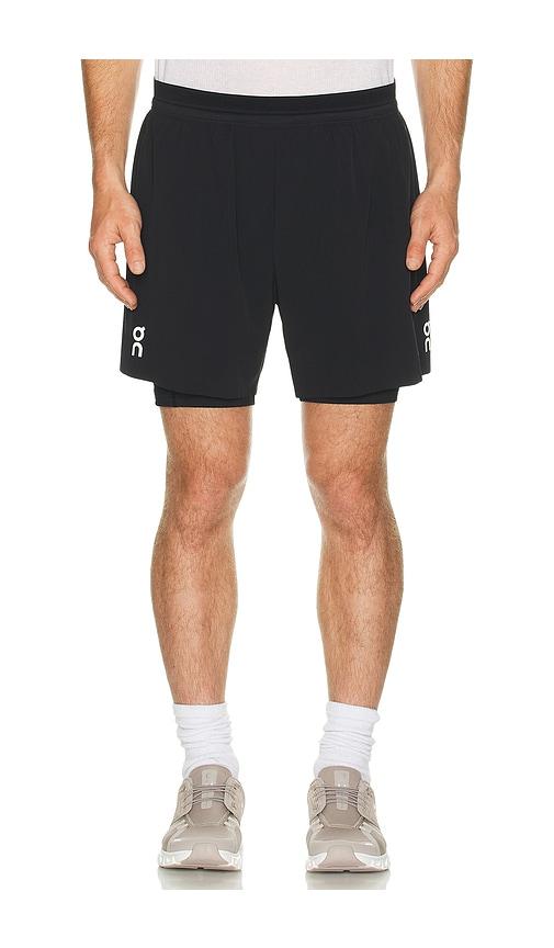 On 5 Performance 2/1 Shorts in Black by ON RUNNING