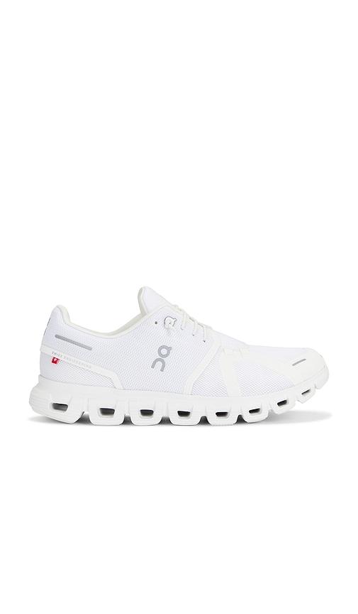 On Cloud 6 Sneaker in White by ON RUNNING
