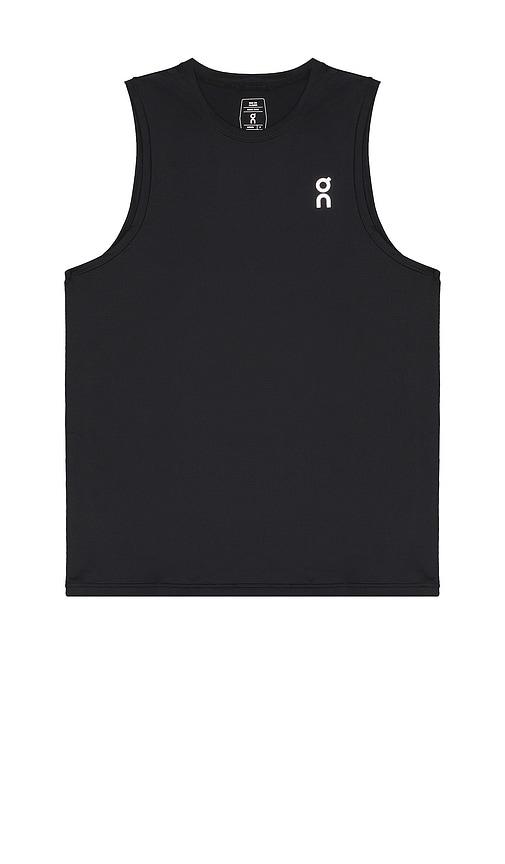 On Core Tank in Black by ON RUNNING