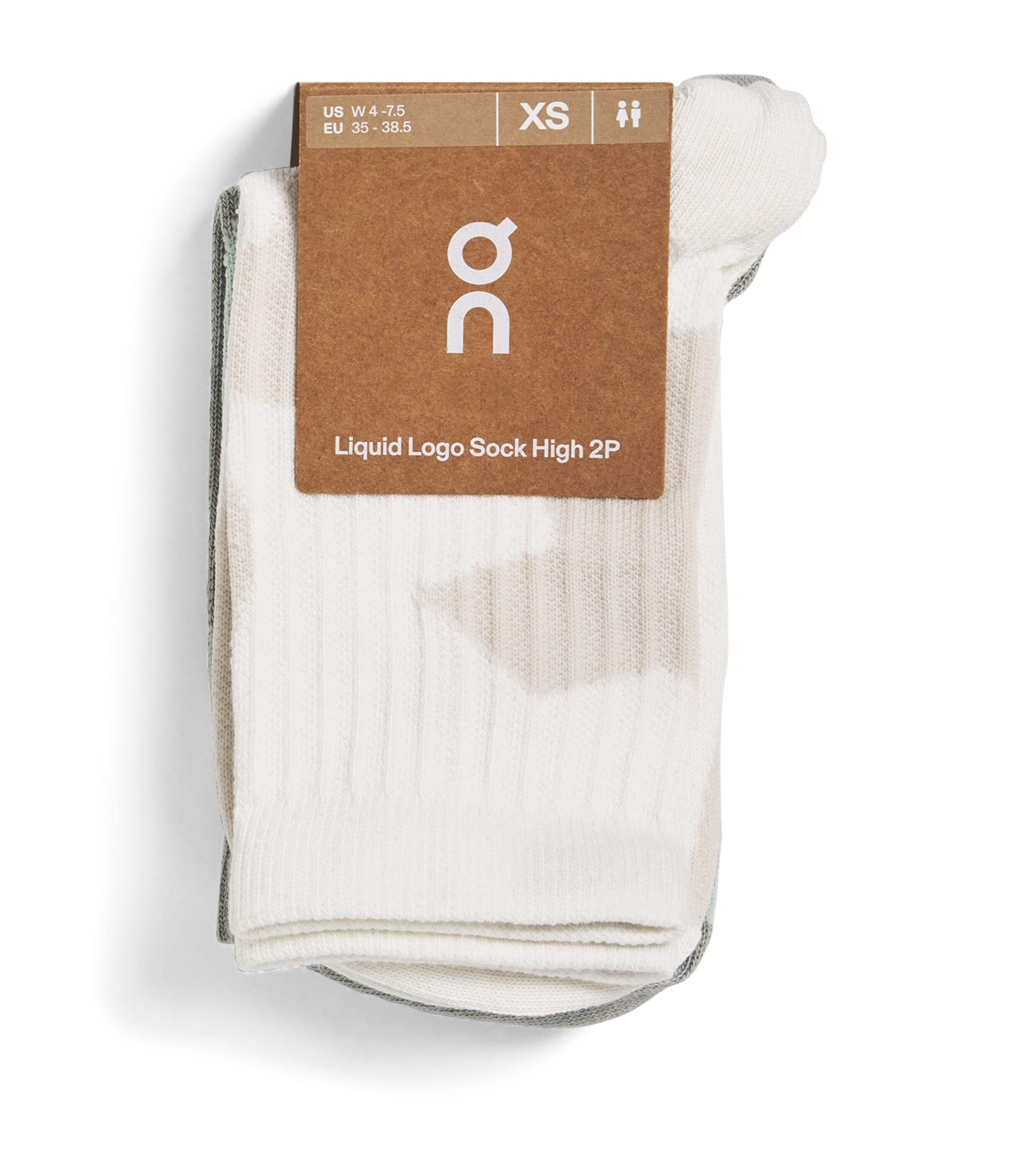 On Liquid Logo Knee Socks (Pack of 2) by ON RUNNING