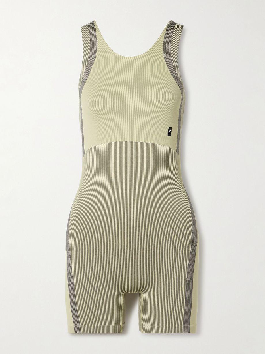 Studio ribbed stretch recycled playsuit by ON RUNNING