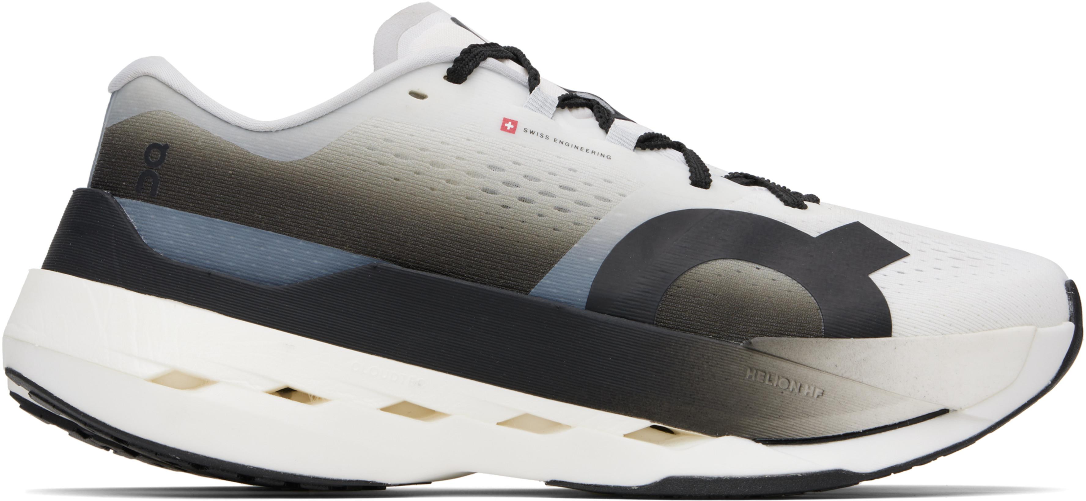White & Black Cloudboom Max Sneakers by ON RUNNING