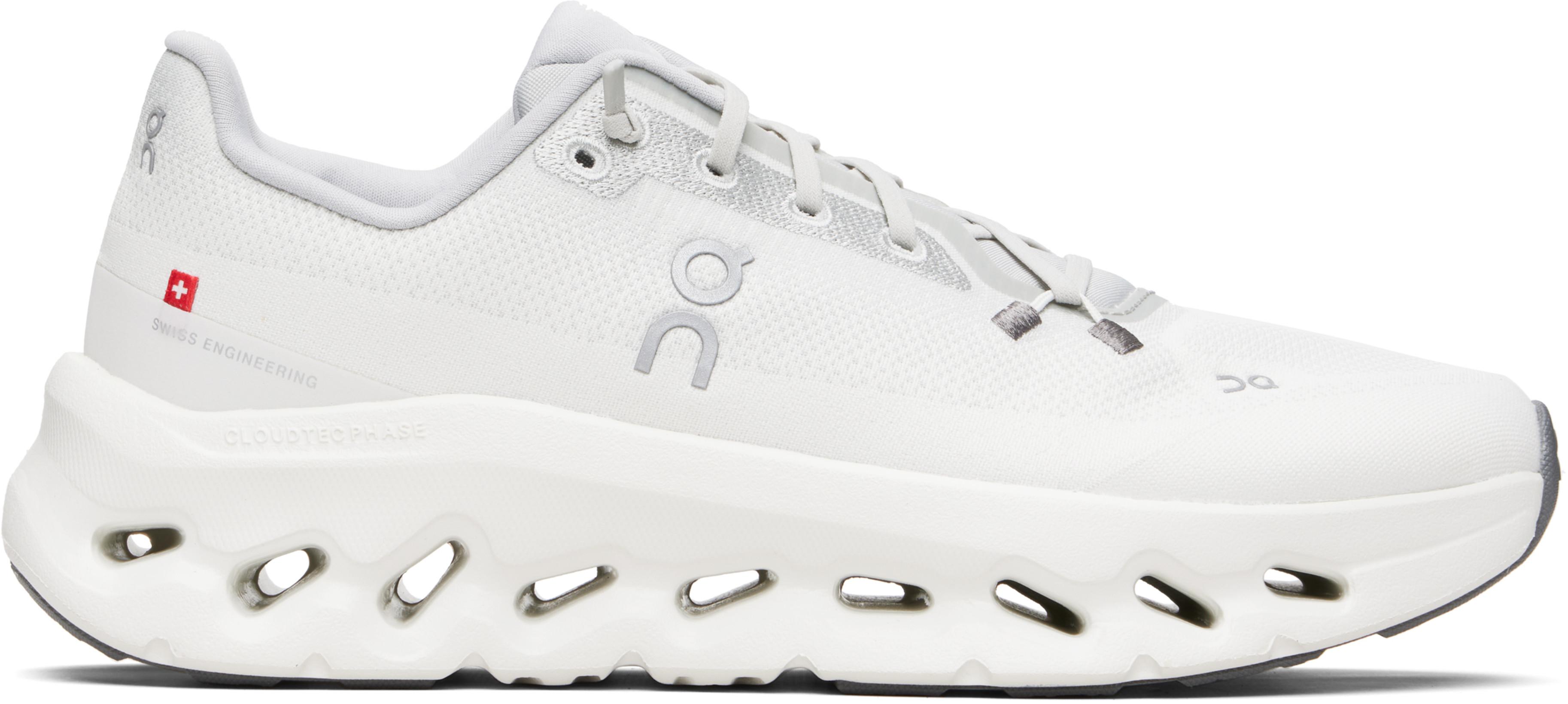 White & Gray Cloudtilt Sneakers by ON RUNNING