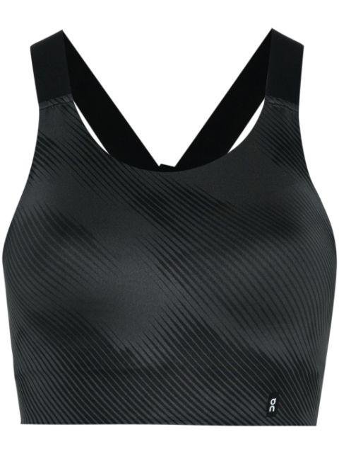 graphic-print performance sports bra by ON RUNNING