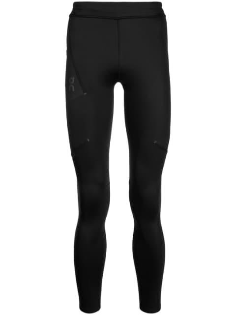 logo-print performance tights by ON RUNNING