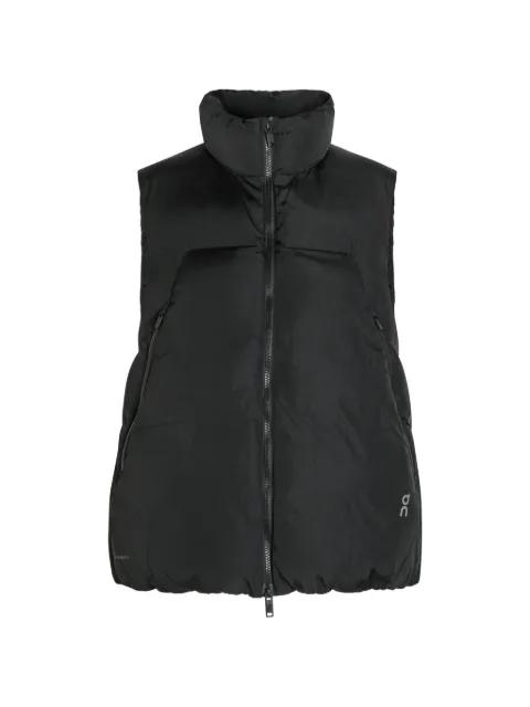 zip-up gilet by ON RUNNING