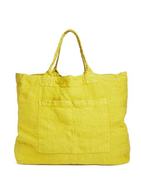 linen weekend bag by ONCE MILANO
