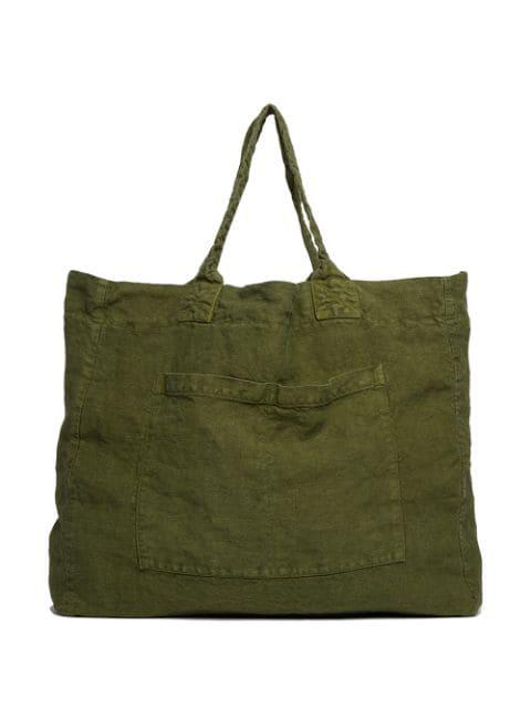 weekend linen tote bag by ONCE MILANO