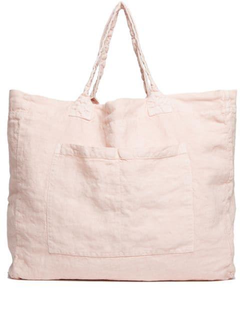 weekend linen tote bag by ONCE MILANO